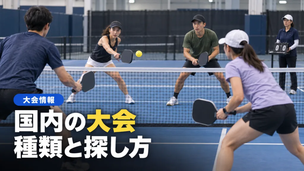 ピックルボール大会の種類と探し方｜国内編・エントリーの流れ