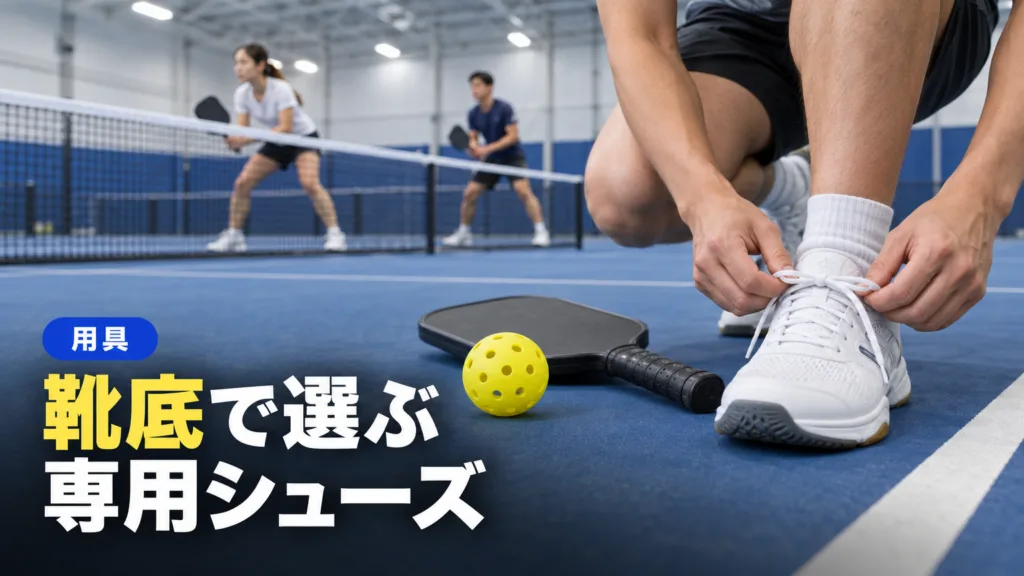ピックルボールシューズの選び方｜専用モデルと靴底の決まり