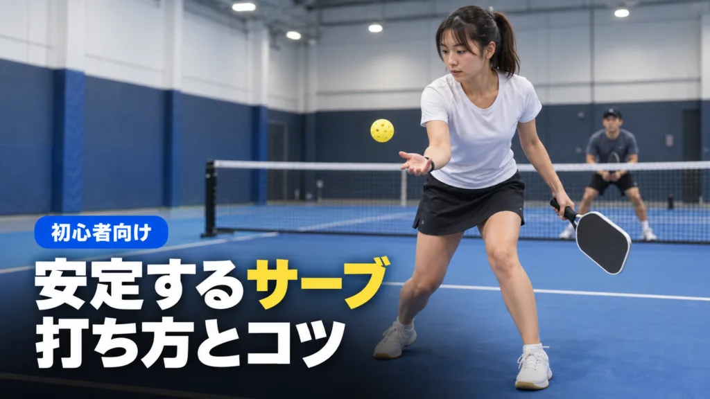 ピックルボール サーブの打ち方と安定させるコツ