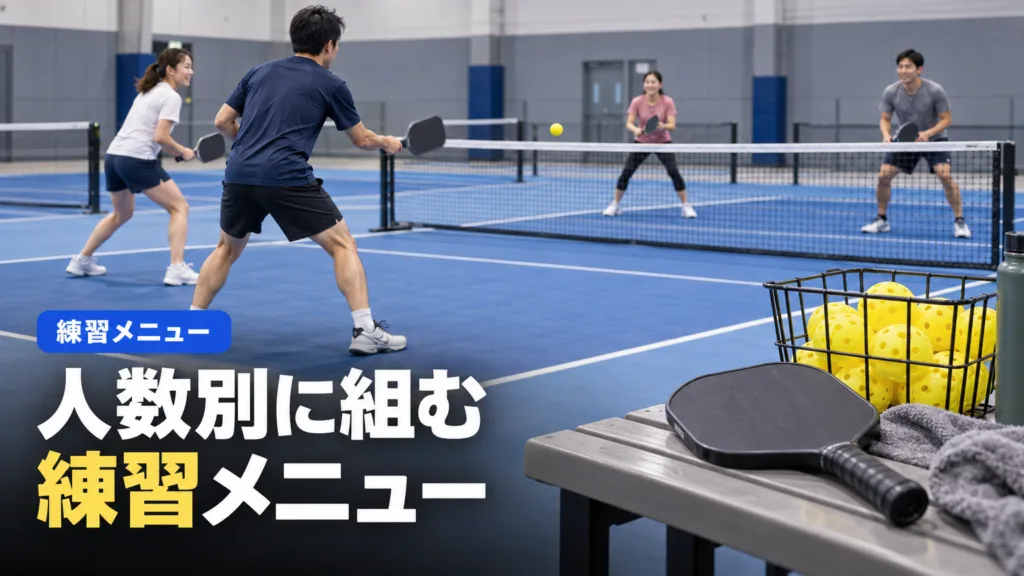 ピックルボール 練習メニュー｜人数別の組み方