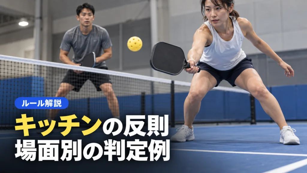 ピックルボール キッチンのルールと反則の例｜場面別