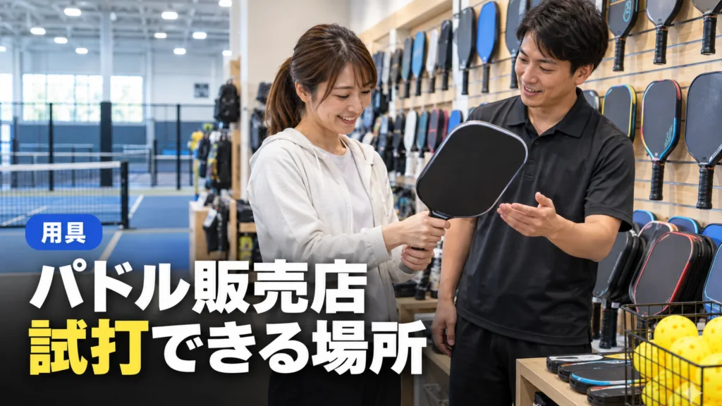 ピックルボール パドルの販売店｜買える場所と試打できる店