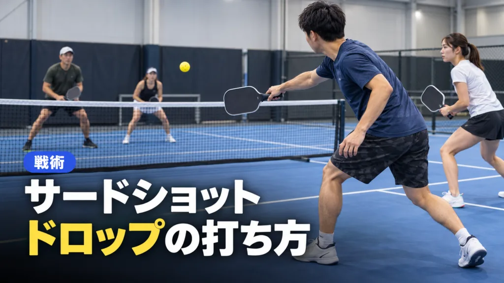 ピックルボール サードショットドロップの打ち方と使い分け