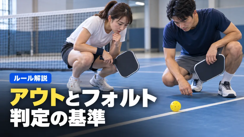 ピックルボール アウトとフォルトの判定基準