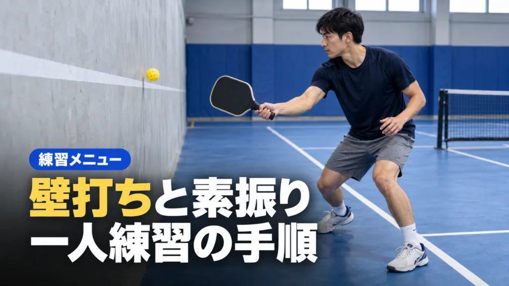 ピックルボール 一人練習と壁打ちのやり方