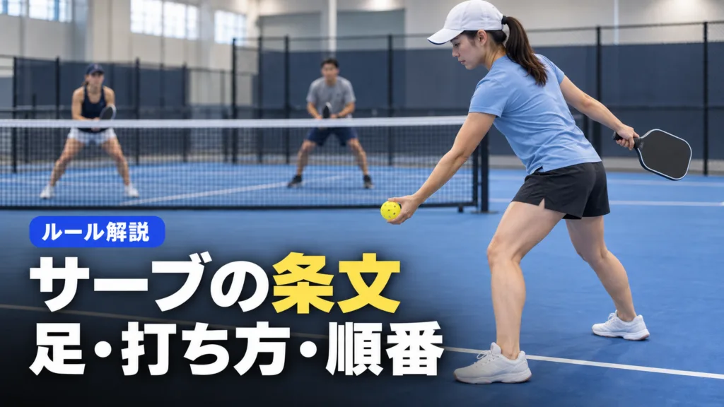 ピックルボール サーブのルールと打つ順番