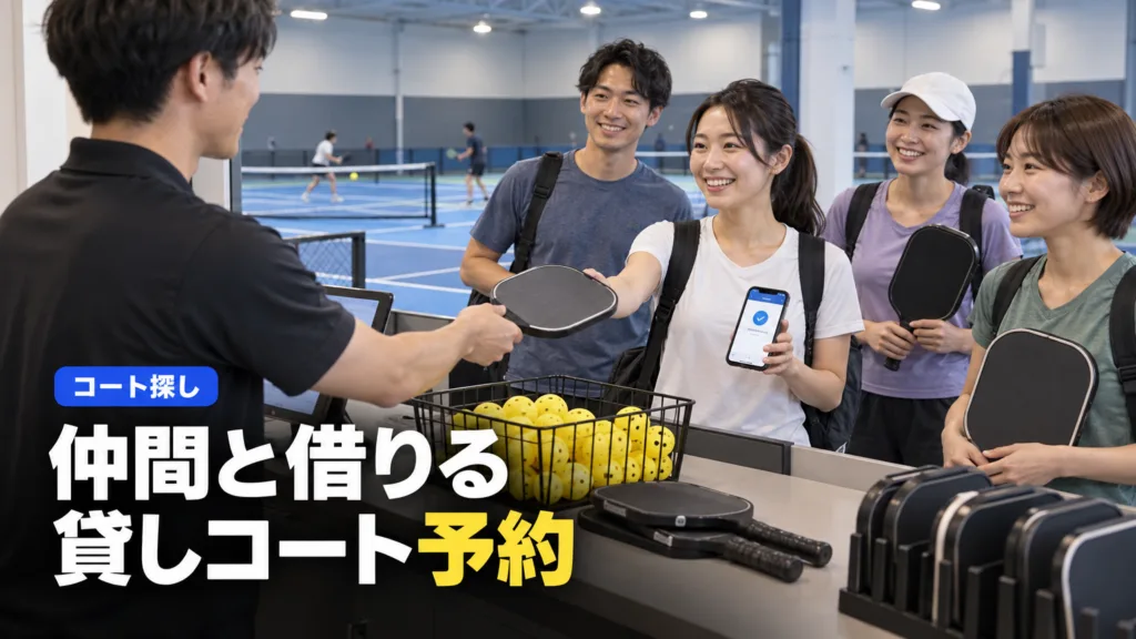 ピックルボール コート レンタルと予約の流れ
