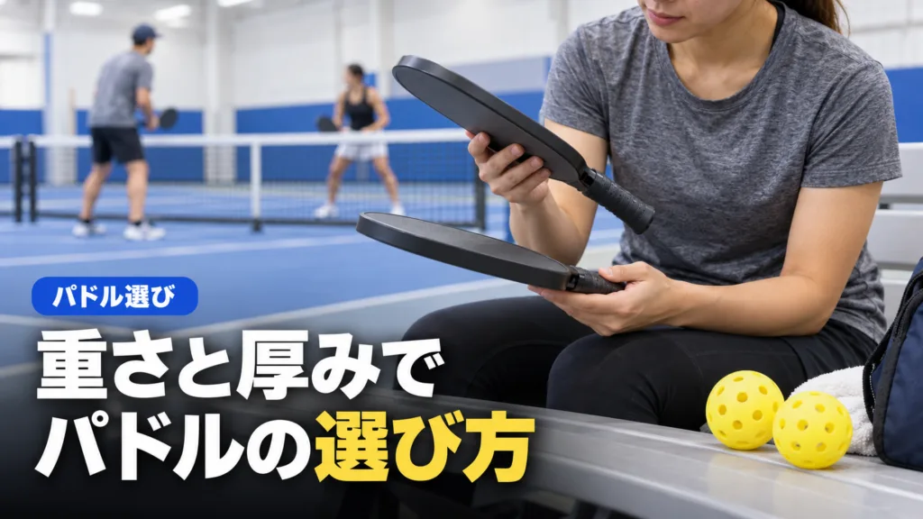 ピックルボール パドルの選び方｜重さと厚み