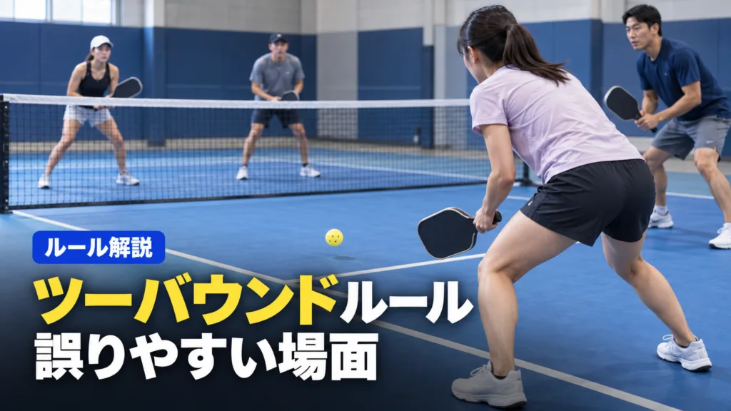 ピックルボール ツーバウンドルールとは？誤りやすい場面と判定