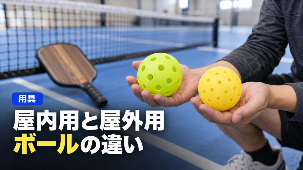 ピックルボールのボール｜屋内用と屋外用の違いと規定
