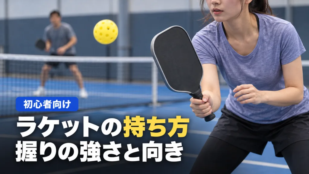 ピックルボール ラケットの持ち方｜握りの強さとショット別の違い