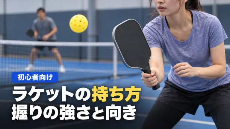 ピックルボール ラケットの持ち方｜握りの強さとショット別の違い