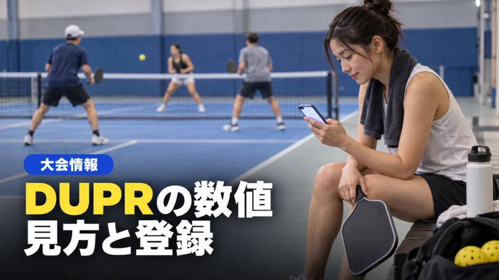 ピックルボール DUPRとは｜数値の見方と登録・大会での使われ方