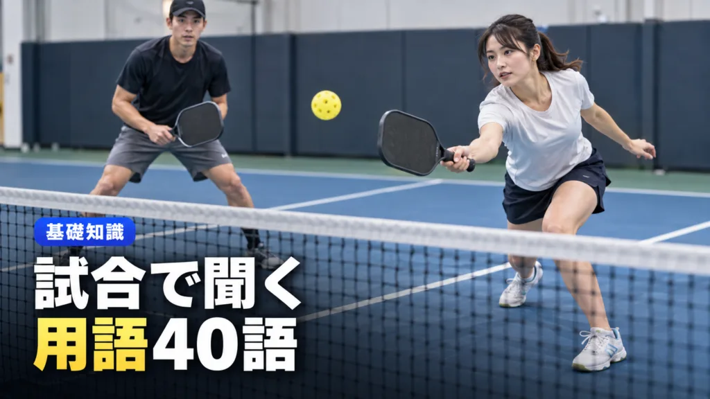 ピックルボール用語集｜コートから大会まで場面別の40語