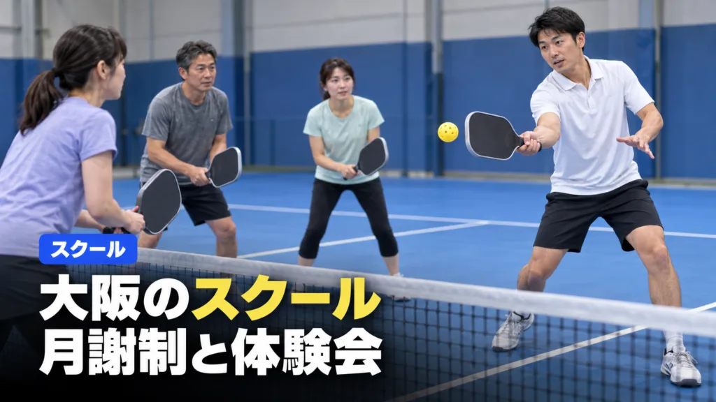 ピックルボール 大阪 スクールの探し方｜月謝制と体験会の比較