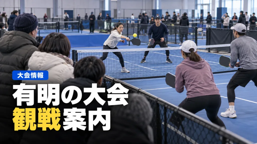 ピックルボール 有明の大会｜PJチャンピオンシップス2026の観戦案内