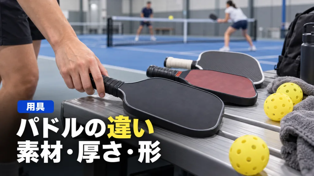 ピックルボール パドルの違い｜素材・厚さ・形を公式の仕様で比較