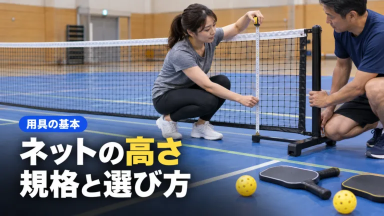 ピックルボール ネットの高さと規格｜持ち運びネットの選び方と値段