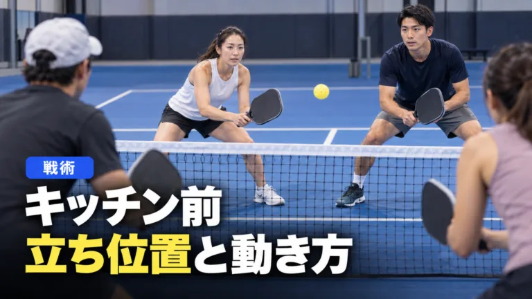 ピックルボール キッチン前の立ち位置と動き方