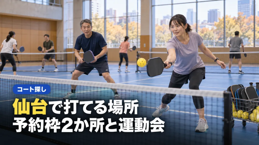 ピックルボール 仙台・宮城で打てる場所｜予約枠2か所と市内の運動会