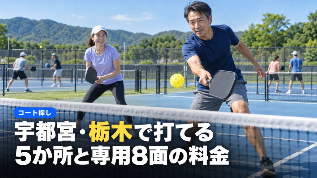 ピックルボール 宇都宮・栃木で打てる5か所｜専用8面と体育館の料金