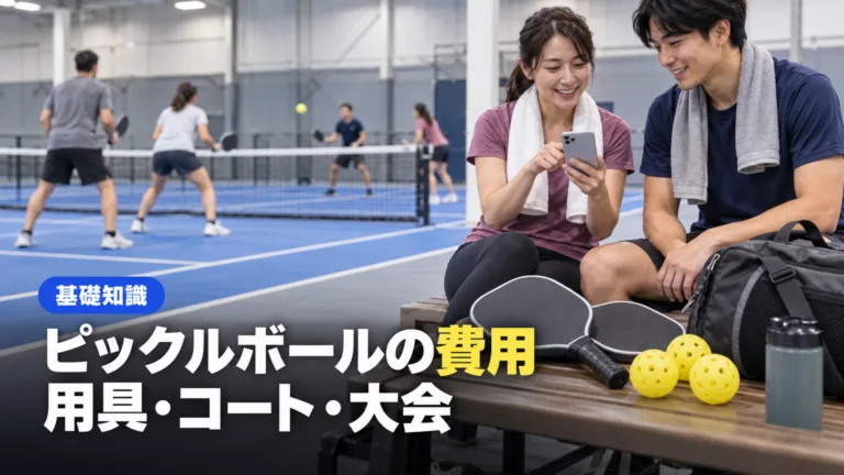 ピックルボールの費用｜用具・コート・体験・大会にかかるお金の例
