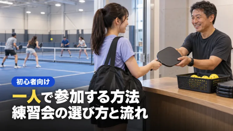 ピックルボール 一人で参加する方法｜練習会の選び方と当日の流れ