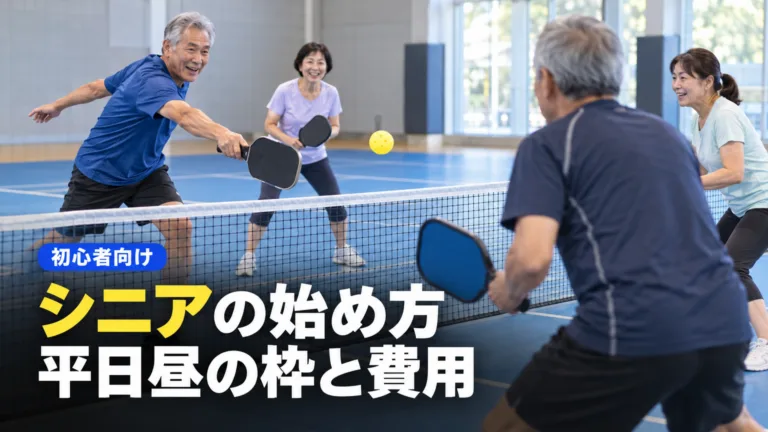 ピックルボール シニアの始め方｜年齢別の大会と平日昼の枠・費用