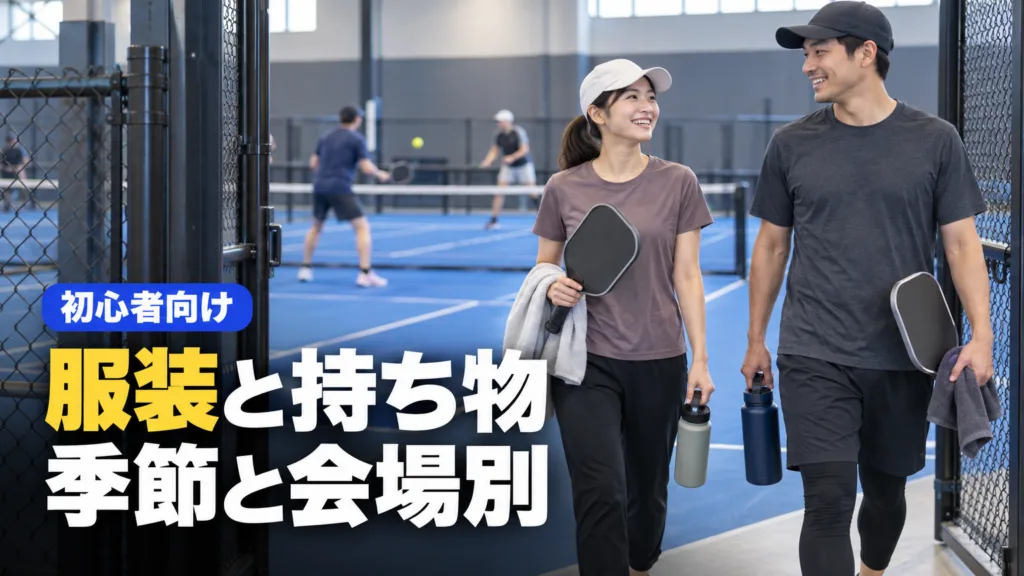 ピックルボールの服装｜季節と会場別の選び方