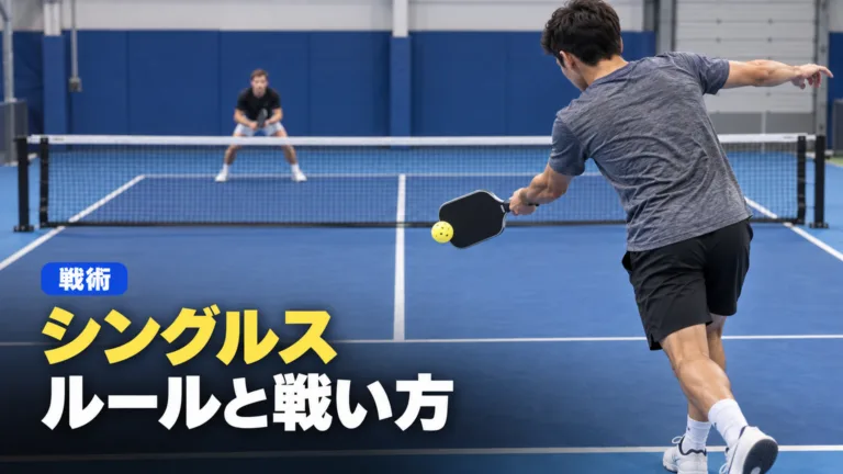 ピックルボール シングルスのルールと1人で守る戦い方
